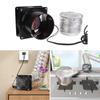 Adjustable Speed Solder Smoke Absorber Fume Extractor Fan Pipe Duct Exhuast Fan with Duct Hose Ventilation Fan US Plug