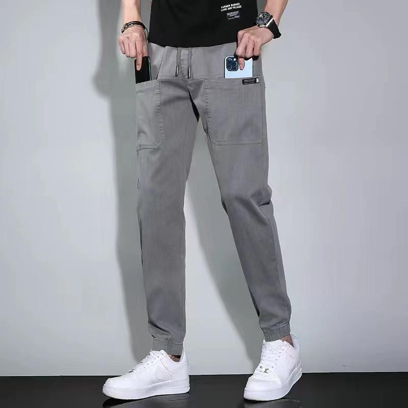 Осень и зима Новые мужские джинсы свободные брюки-харен модные универсальные конические повседневные прямые брюки