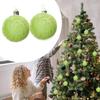 12 шт. плюшевых рождественских шаров, украшения из лаймово-зеленого пушистого рождественского шара, украшения в виде пушистого эльфа, рождественский подвесной декор