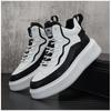 2024 Осень Высокие мужские кроссовки Дышащие кроссовки Мужские туфли на платформе Теннисные вулканизированные туфли Белые кожаные повседневные туфли