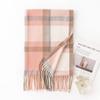 Plaid Imitation Cashmere Scarf Autumn and Winter Korean Version Versatile Japanese Style Warm Student Couple Scarf Men's High End Sense