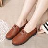 Spring and Autumn Single Shoes Casual Shoes Soft Sole Medium Women's Flat Leather Shoes Non-slip Versatile Shoes Grandma Shoes