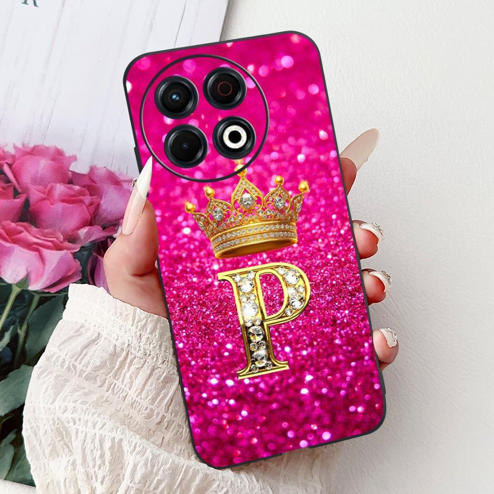 Чехол для Tecno Spark 30 Pro KL7 Роскошный с буквами Силиконовый мягкий чехол для телефона Для Tecno Spark 30 Spark30 Pro Защитный чехол