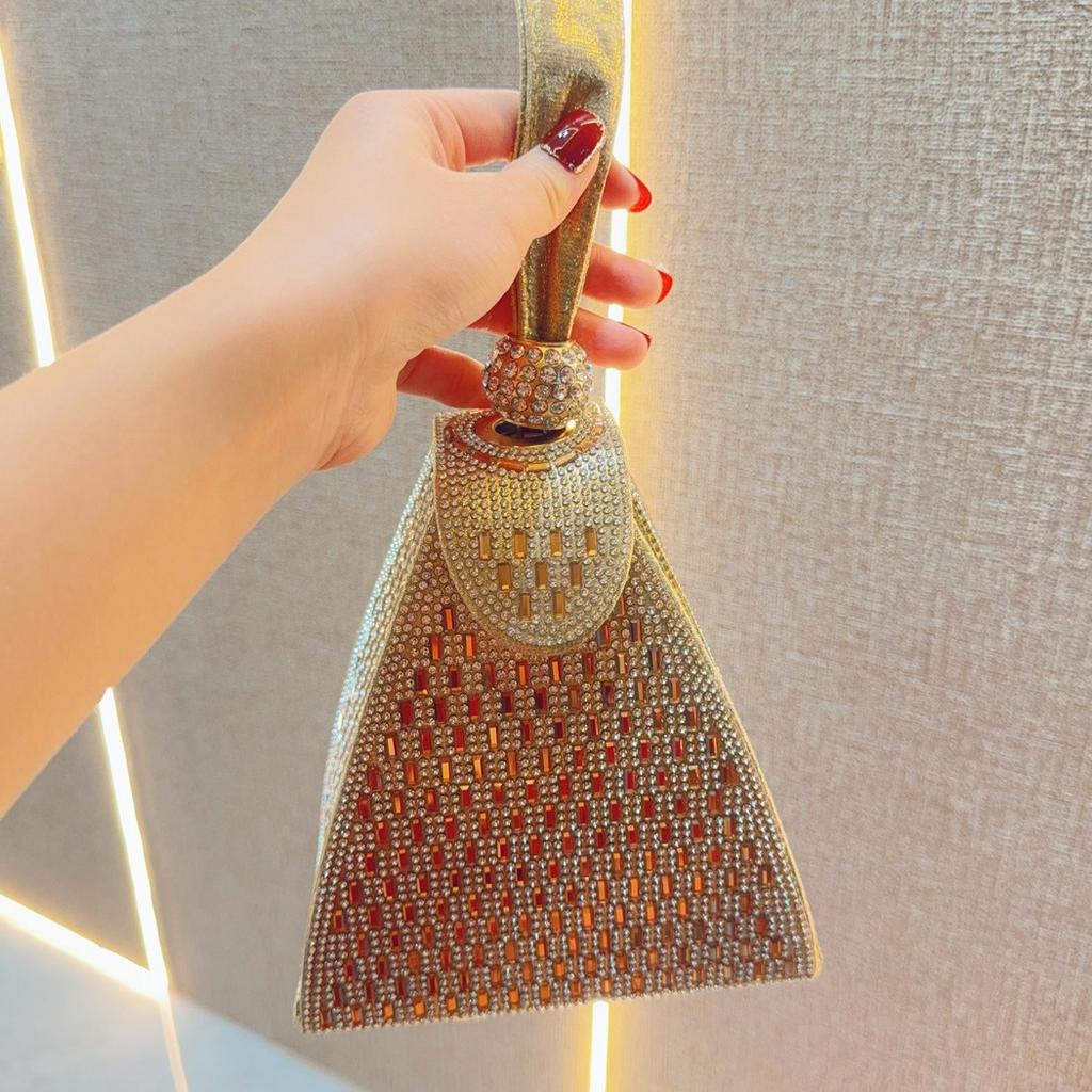 Handbag Water Diamond Bag Socialite Banquet Diamond-encrusted Hand-held Bag Fashionable Bag Dinner Bag