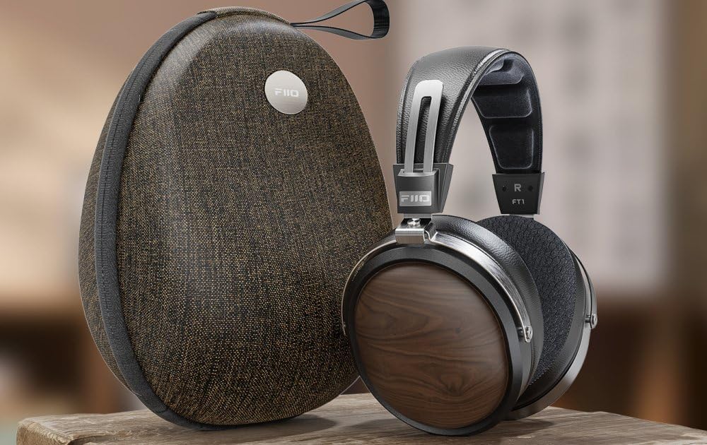 Проводные наушники FiiO FT1 с закрытой задней частью, диафрагмой из композитного материала Nano Wood Fiber, съемным кабелем и амбушюрами из американского черного ореха для и