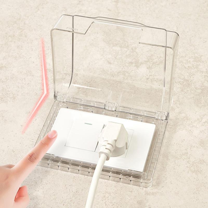 1 шт. самоклеящаяся водонепроницаемая крышка для электрической вилки, защитная коробка для розеток, защитный короб для выключателя, принадлежности для ванной комнаты