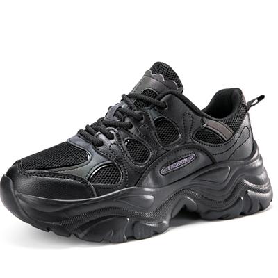 Женские весенне-осенние резиновые легкие кроссовки на высоком каблуке с толстой подошвой для фитнеса и улицы