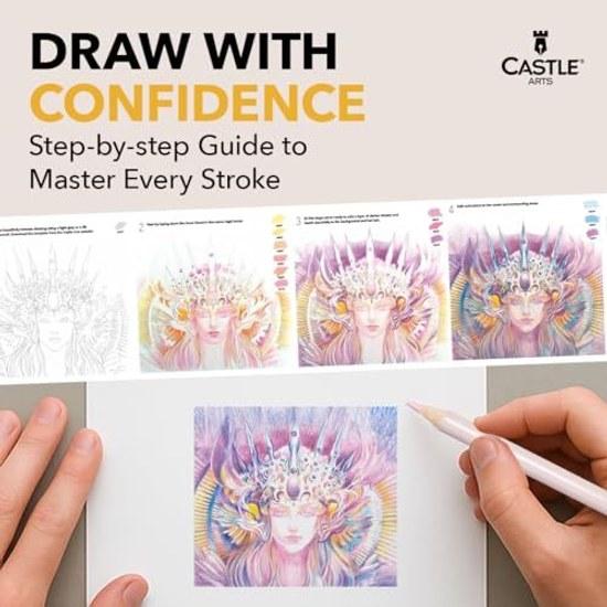 Castle Art Supplies 72 Colored Pencils - Calm Relaxing Palette