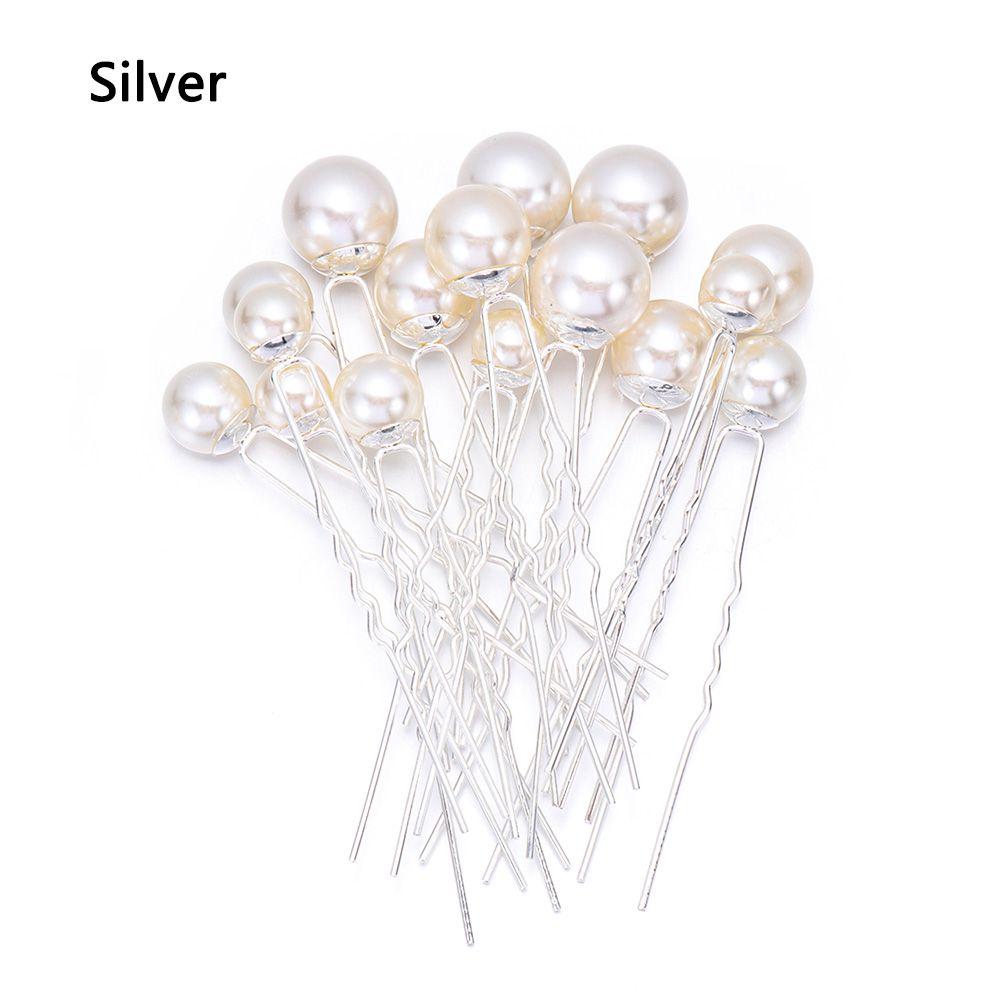 Hairstyle Design Tools Wedding Headwear Pearl Hair Pins U Shape Hair Clip Pearl Hair Stick