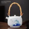 Hand-painted Japanese Style Lifting Pot Tea Pot Kung Fu Tea Set With Filter Coarse Ceramic Purple Clay Pot Ceramic Tea Pot Puer