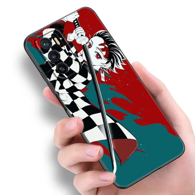 Чехол для телефона с изображением аниме «Убийца демонов» для Xiaomi Redmi Note 7 8 9 10 Lite 11 11E 11T 12 Pro 11S 4G 10T 5G 8T 9S 10S, мягкий черный чехол из ТПУ