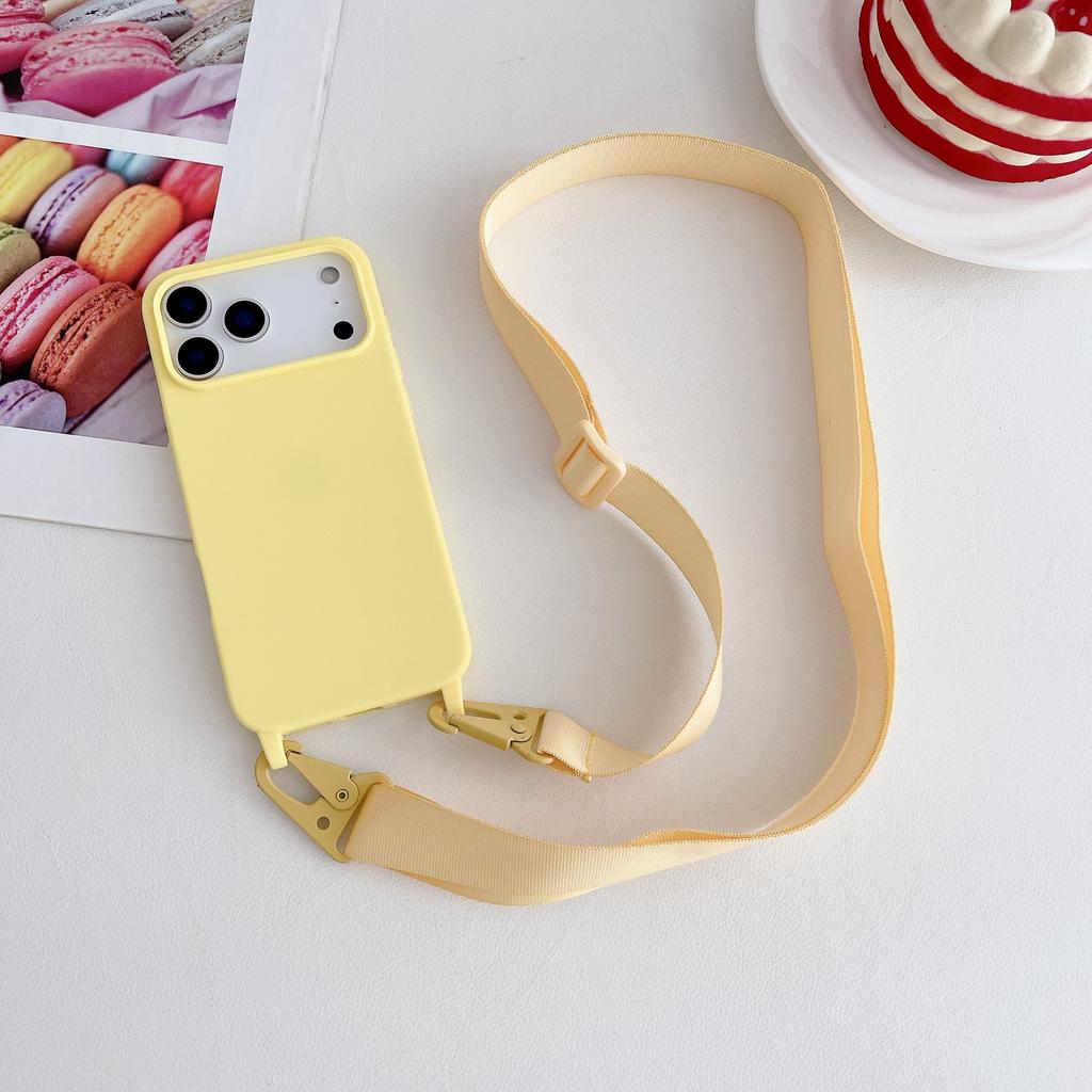 Applicable to iPhone17ProMax mobile phone case Crossbody lanyard Apple 16Pro matte 15 anti-drop 14 protective case