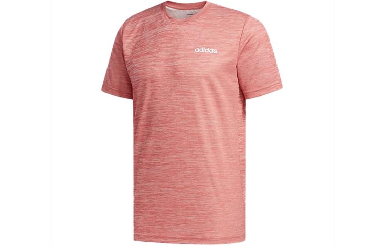 Adidas T Shirts Men's Pink Crew Neck Moderate Straight Fit FL0328