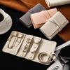 Roll Up Design Jewelry Storage Bag PU Leather Ring Holder Necklace Storage Pouch  Travel Use