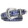 Men's Jeans Rhinestone Large Size Belt Women's Belt Western Denim Shiny Rivet Design Leather HipHop Punk Rock Y2K Style Belt