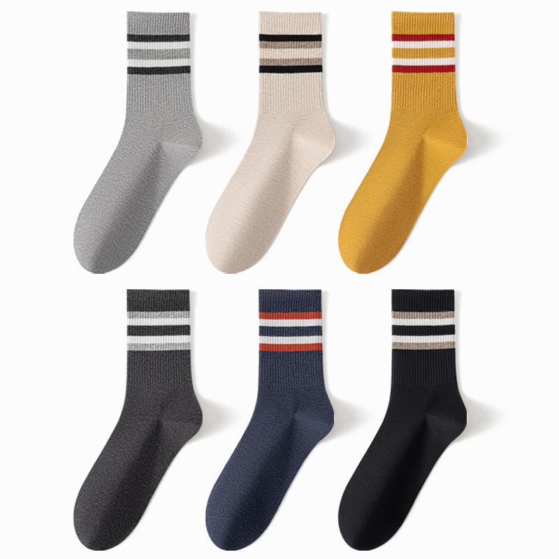 Male Autumn and Winter All Kinds of Sports 3 Bar 7A Antibacterial Deodorant Socks