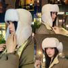 Thickened Ear Protection Hat Windproof Ski Pullover Cap Casual Faux Fur Pilot Cap  Winter