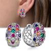 Xiaomi Huitan Geometric Design Women Hoop Earrings Full Bright CZ Fashion Lady Party Wedding Accessories Charming Jewelry for Daily