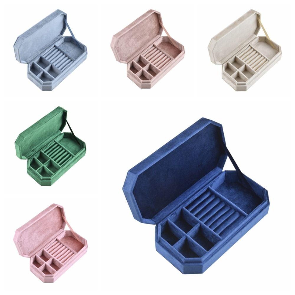 Rings Necklace Velvet Jewelry Holder Large Capacity Square Jewelry Box Jewelry Storage Case Gift