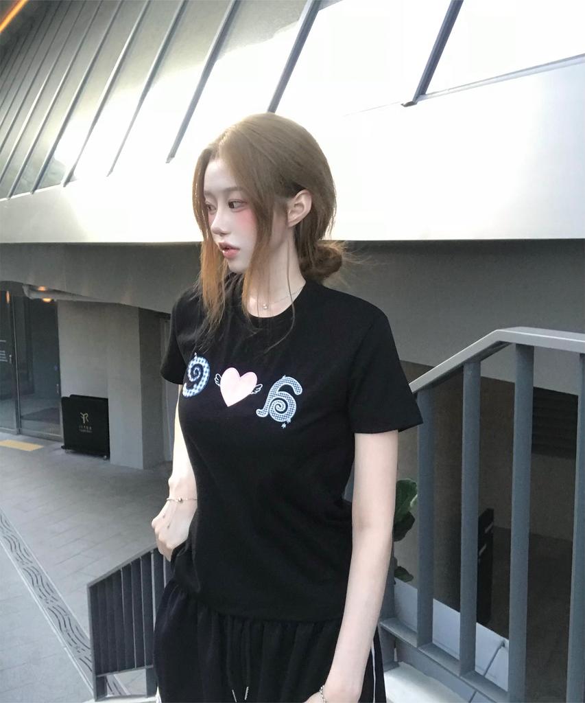 AWESOME STUDIO Kitsch Patchwork T-Shirt Black