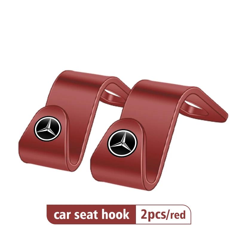2pcs Car Headrest Hook Storage Hanger Back Seat Organizer Holder For Mercedes Benz AMG A C E S G Class W201 W210 W108 W204 W205