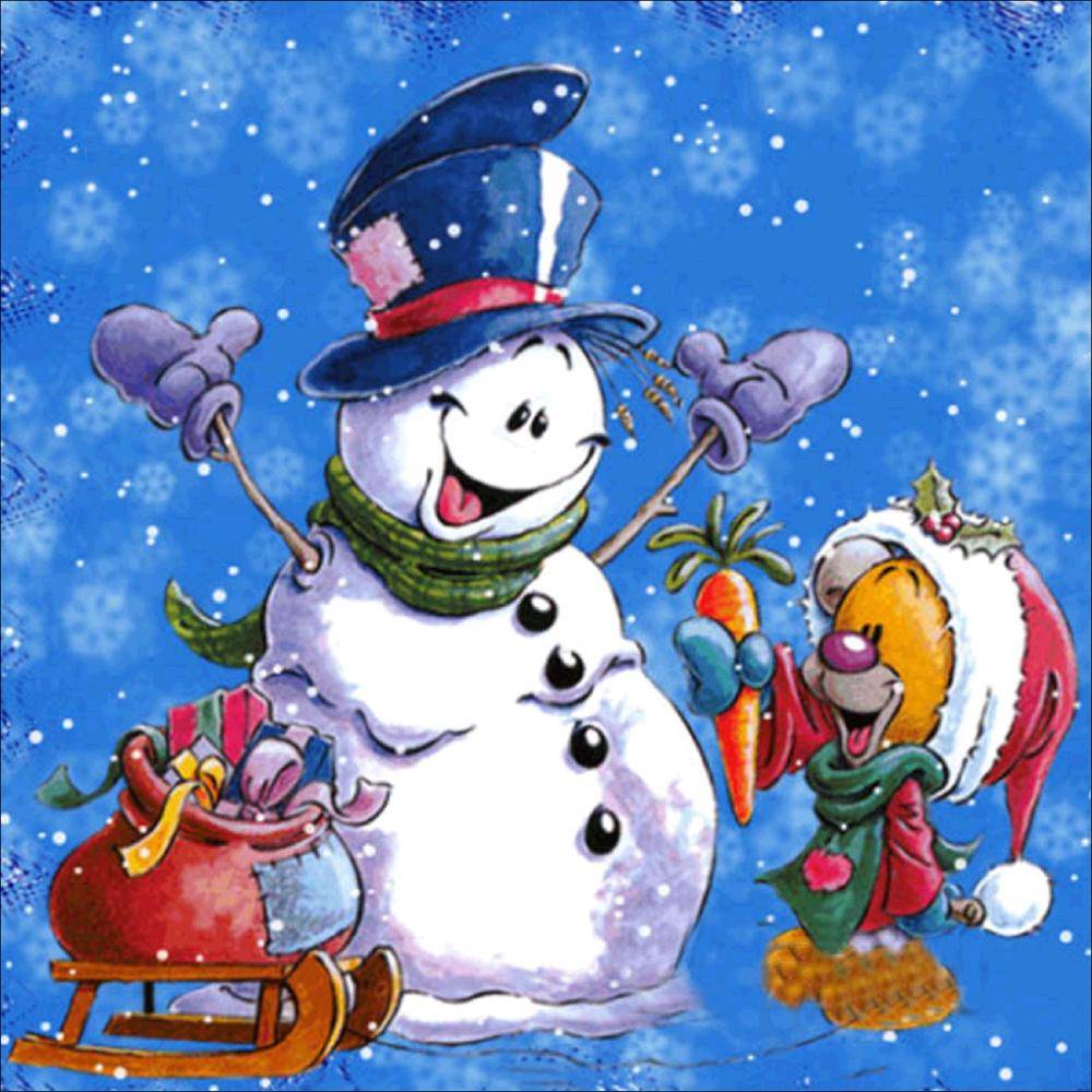 Плюшевый мишка Diy 5D Рождественская алмазная живопись животное Снеговик и старик Алмазная вышивка крестиком мозаичное украшение подарок