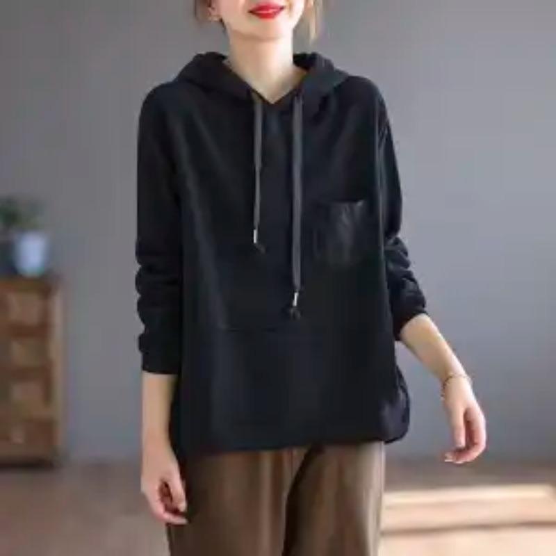 2025 New Autumn Women's Sweatshirt Versatile Loose Pullover Casual Long-sleeved Top