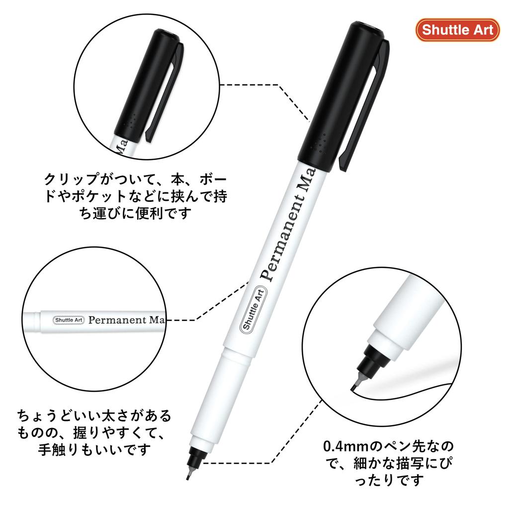 Набор масляных красок Shuttle Art Black Extra Fine Quick Water Sign Name Перманентный Можно использовать для письма на Instax и для детских садов и офисов Ручки, 30, Пункт,