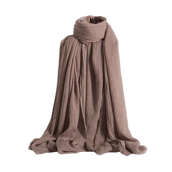 Женский шарф-шаль однотонный мягкий тканевый шарф тонкая дышащая шаль универсальный зимний уличный аксессуар