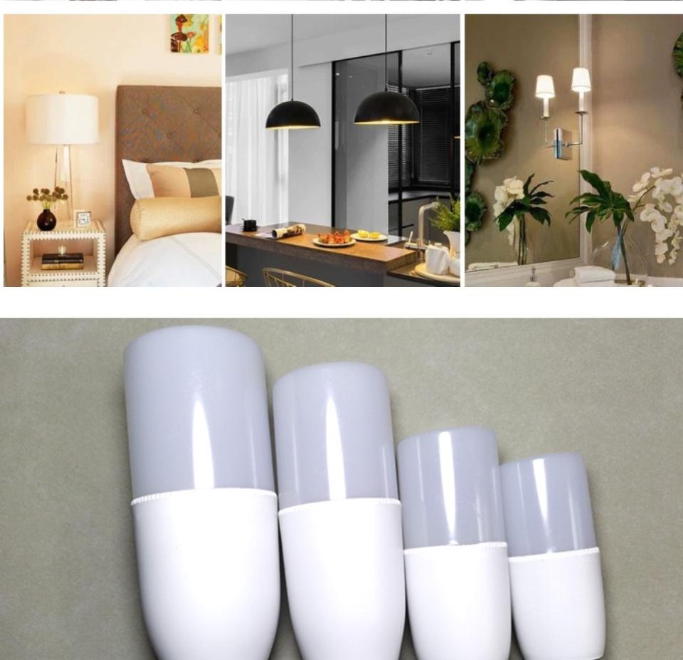 Цилиндрическая светодиодная лампа E27 220 В 5 Вт 10 Вт 15 Вт 20 Вт Прожектор высокой яркости