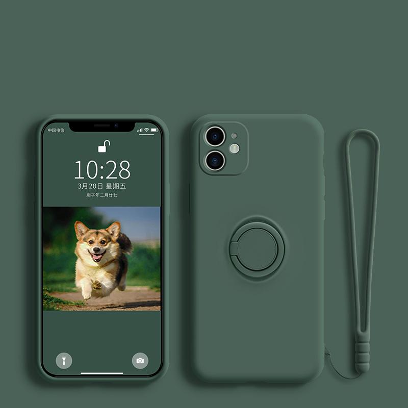 Магнитный Держатель-Кольцо Стенд Чехол Для Samsung Galaxy S21 Ultra S22 Plus Note 20 S20 FE S10 A51 A71 A50 Жидкий Силикон Мягкий Чехол