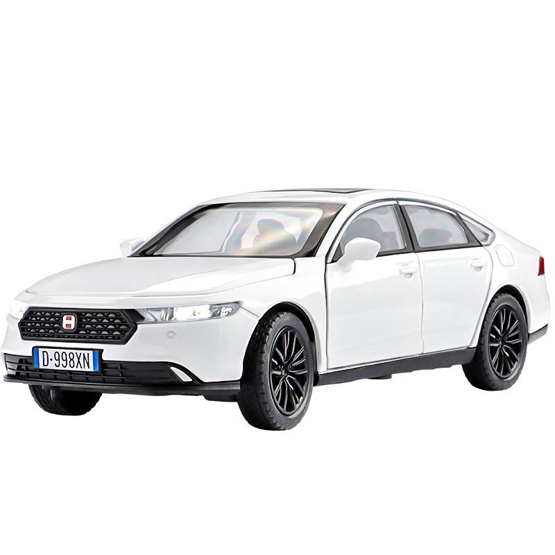 1/32 Honda Accord Alloy Muscle Car Model Sound and Light Pull Back Children's Toy Collectibles Birthday Gift