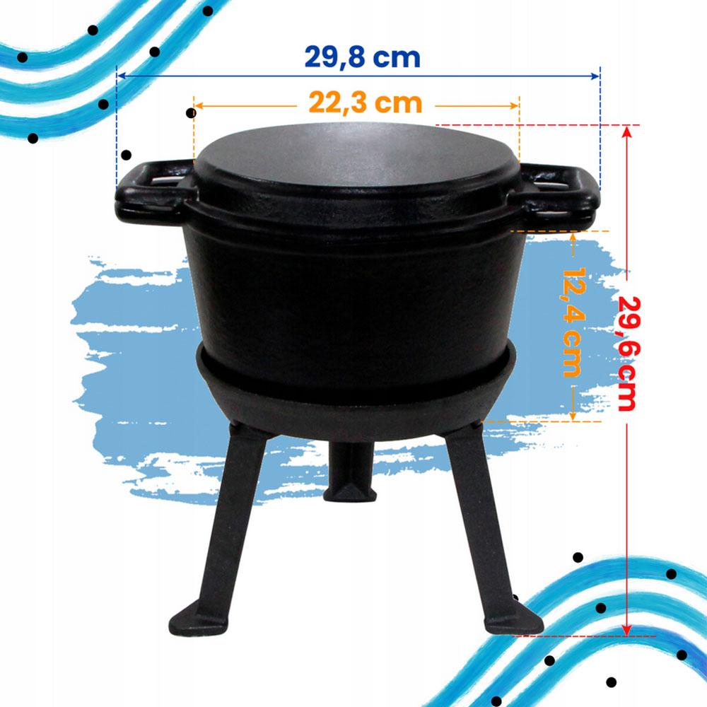 Enameled Cast Iron Kettle with Lid 8L