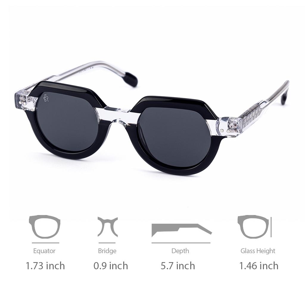 Freesbee Солнцезащитные очки унисекс из ацетата Amador