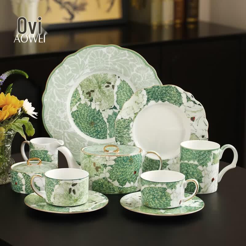 Керамическая кружка Jingdezhen с подглазурной росписью