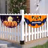45x90cm Fan Shaped Flag for Halloween Outdoor Yard Fence Decoration Props Suitable for Christmas