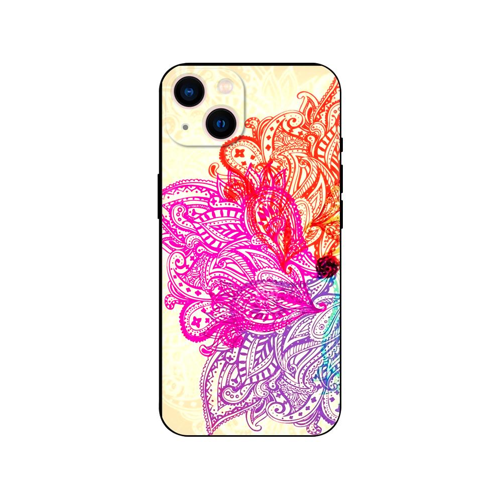 Чехол для телефона с цветочным принтом для iPhone 14 5s 2020se 6 6s 7 8 plus x 10 XR XS 11 12 13 mini pro MAX, черная задняя крышка из ТПУ