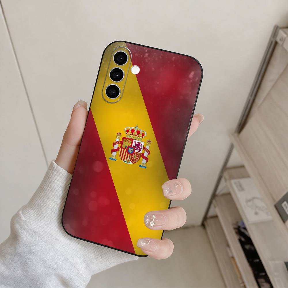 S-Испания Испанский Флаг Арт Чехол для Телефона Для Samsung Galaxy A73,A72,A71,A70,A53,A52,A51,Другие Мягкий Черный Чехол