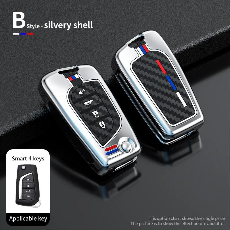 Чехол для дистанционного ключа автомобиля из цинкового сплава, полный держатель для Toyota Auris Corolla Reiz Avensis Verso Yaris Aygo Rav4 Scion TC IM 2015