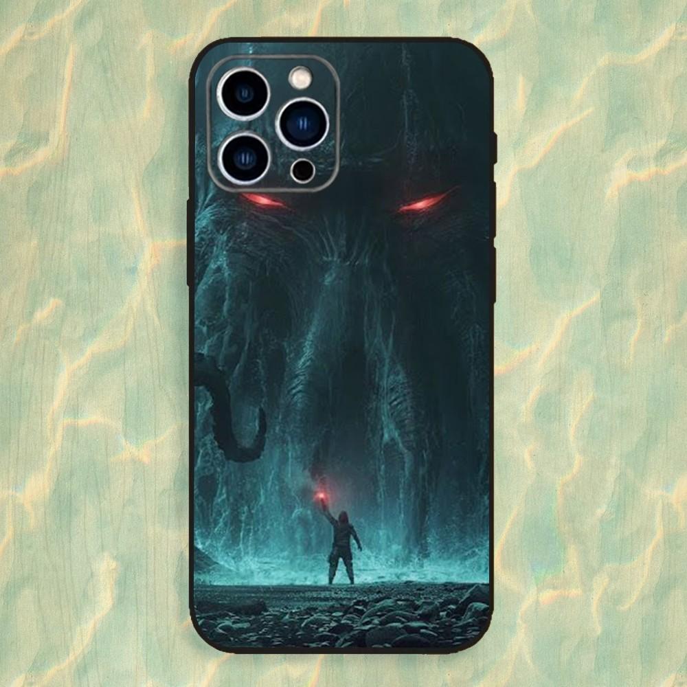 Mythos Art Cthulhu Phone Case For iPhone 16,15,14,13,12,11 Plus,Pro Max,XS,X,XR,SE,Mini,8,7,Soft Silicone Black Cover