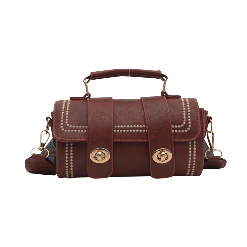 Маленькая прямоугольная сумка из полиуретана для женщин с застежкой-замком и карманом для смартфона для повседневного использования