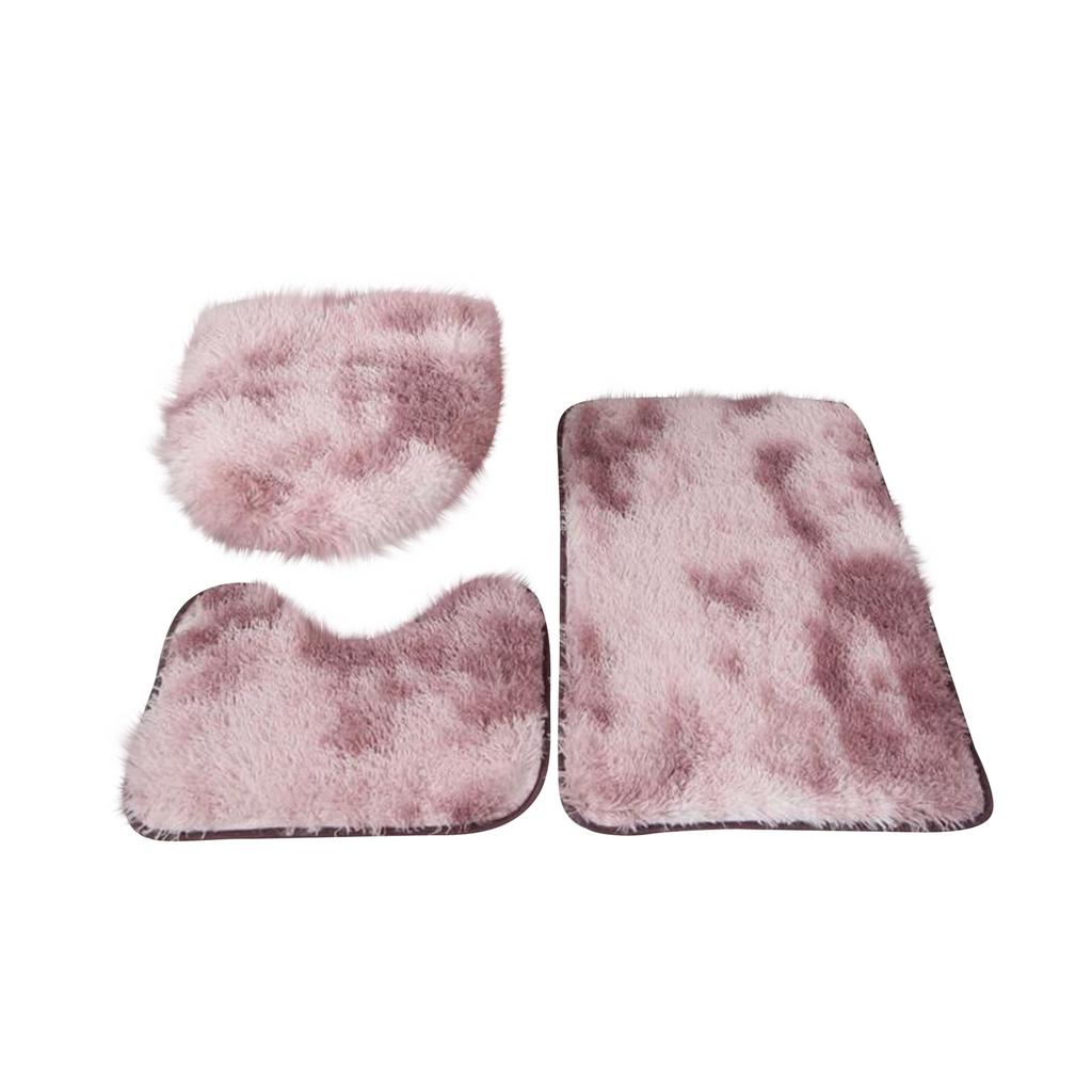 Мягкий коврик из ультратонкого волокна для ванной, набор из 3 штук, плюшевый коврик для ванной, чехол на сиденье для унитаза, впитывающий коврик для ванной, машинная стирка