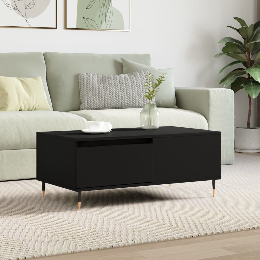 Coffee Table Black 90x50x36.5 cm Particleboard