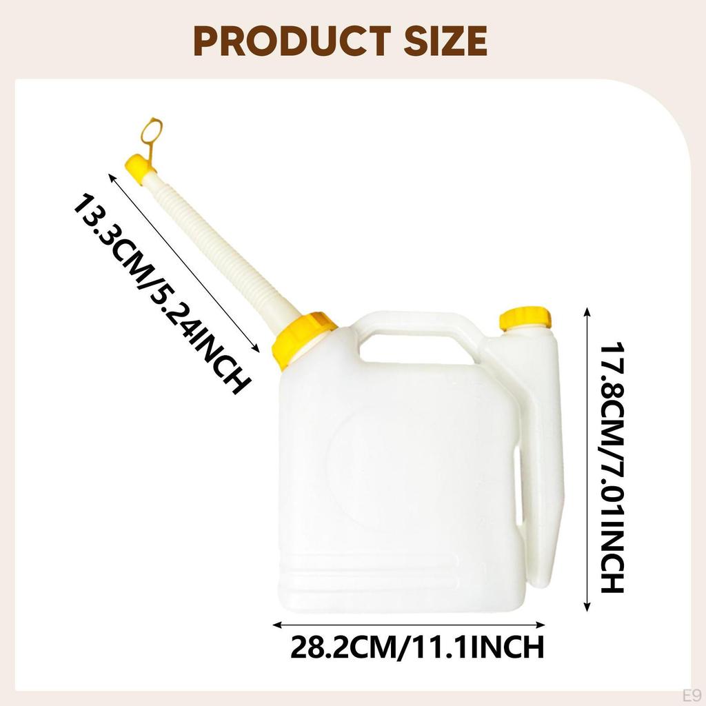 Oil Mixing Bottle Contrast Pot 2 Stroke Engine Measuring and Dispensing Petrol Container Portable