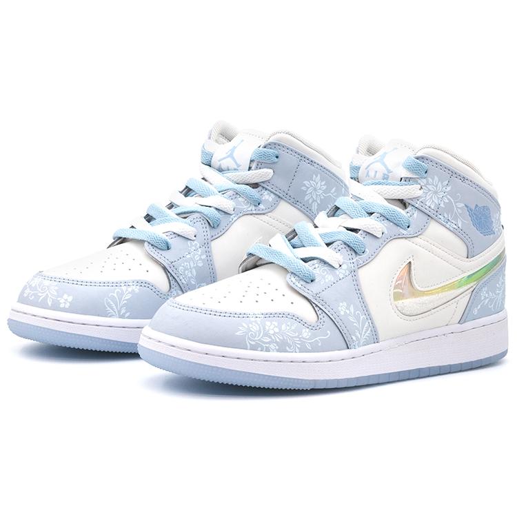 Jordan Air Jordan 1 Mid Винтажные Баскетбольные Кроссовки Женские Синие FQ9117-400(team172-A)