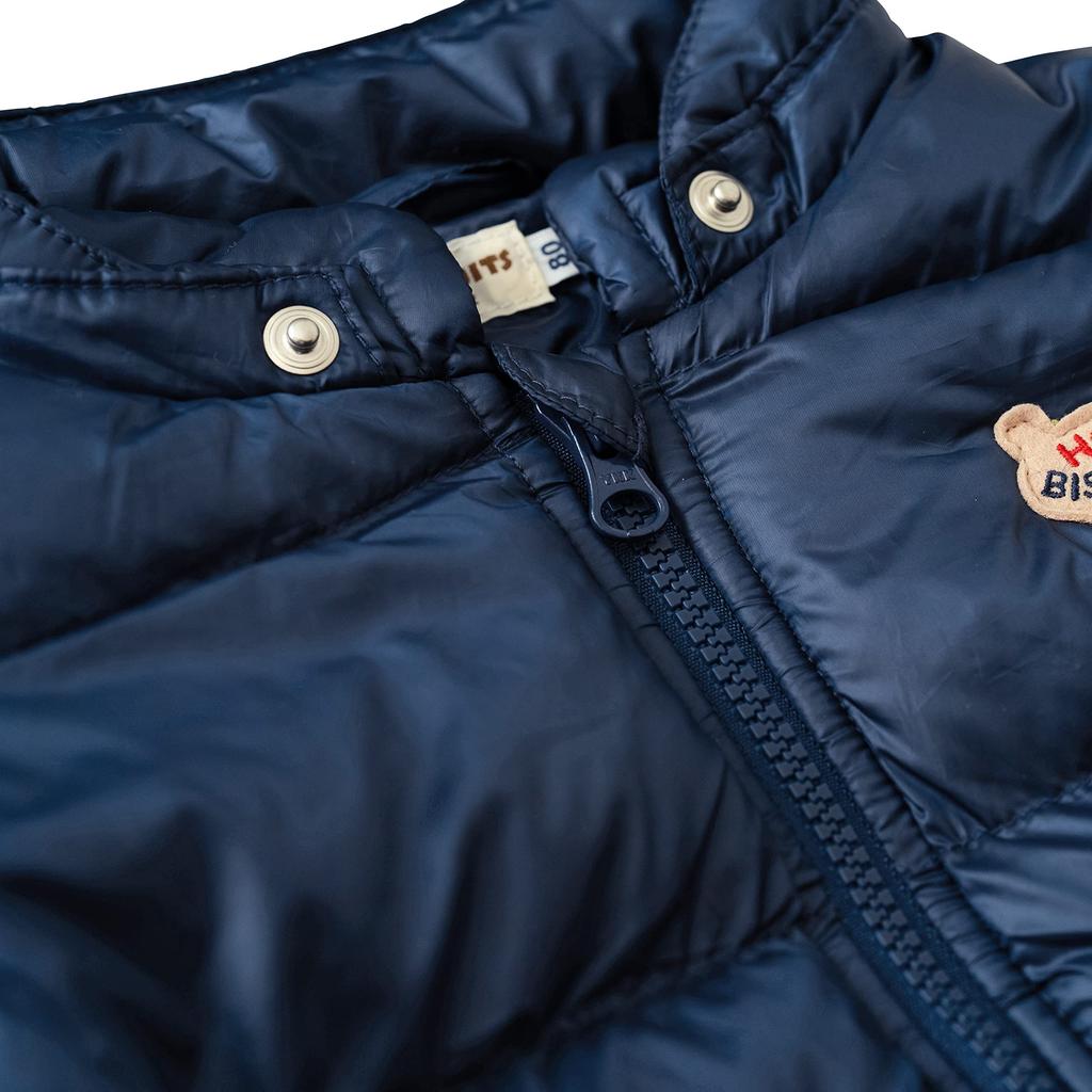 Miki House Hot Biscuits Gooseley Material Jumper, Kids' Baby Clothes, Boys and Girls, 80cm, Navy Blue, 73-3704-381