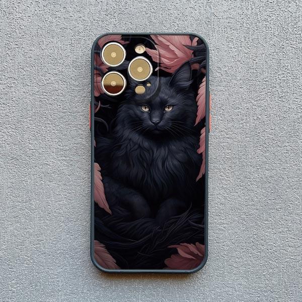 Художественная картина Розовый кот Чехол для телефона Для iphone 15 14 Plus Pro Max 13 12 Mini 11 Pro MAX XS X XR 8 7 SE 2020 Ударопрочный корпус