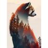 Animal and Forest Poster Eagle Wolf Tiger Lion Cat Panda Fox Tree Canvas  for Living Room Home Decor Wall Art Mural