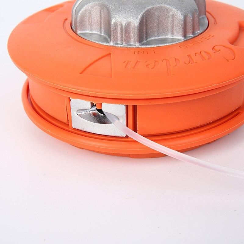 Универсальная алюминиевая нейлоновая щеточная косилка M10, катушка для триммера для травы, 2 линии, режущая головка, нить, струнная пила, косилка для травы