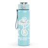 1PC Angel Wings Cross Religious Print 750ml Color Plastic Sports Water Bottle Leakproof Flip Straw Lid Suitable for Sports Office Home Use